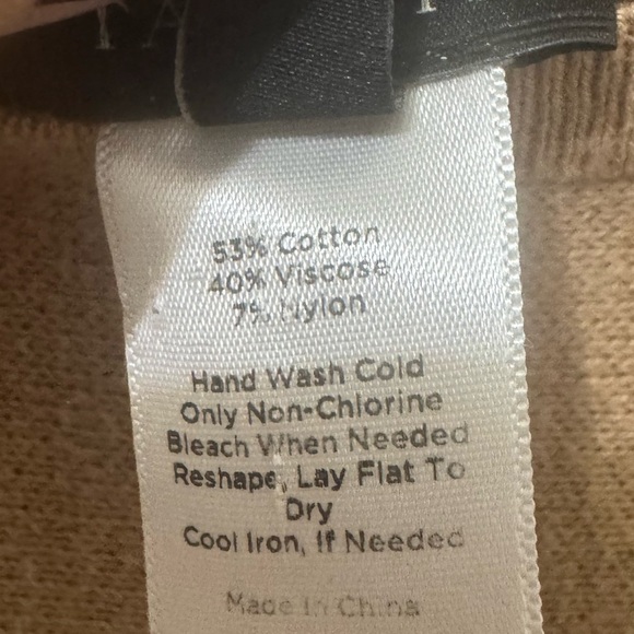 Talbots Tan and Black Knit Poncho One Size - Picture 4 of 4